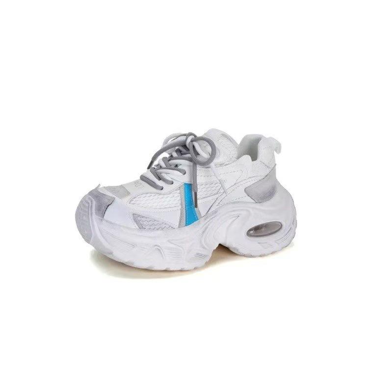 Mesh Breathable Thick-soled Dad Shoes Women's New Summer Heightening Lightweight Soft-soled Versatile Sports and Leisure Shoes