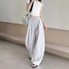 Scimitar pants women's summer thin new high waist loose drape straight wide leg pants casual long pants
