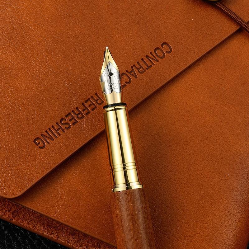 Messing Holz Füllfederhalter, Tintenfüller, Kalligraphieübung für Studenten, Büro, Geschenkstift zum Lehrertag