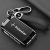 For Volvo Polestar 1 2 Polestar 3 Polestar 4 2024 2025 Leather Car Key Case Cover Shell Protector Keychain Fob Bag Accessories