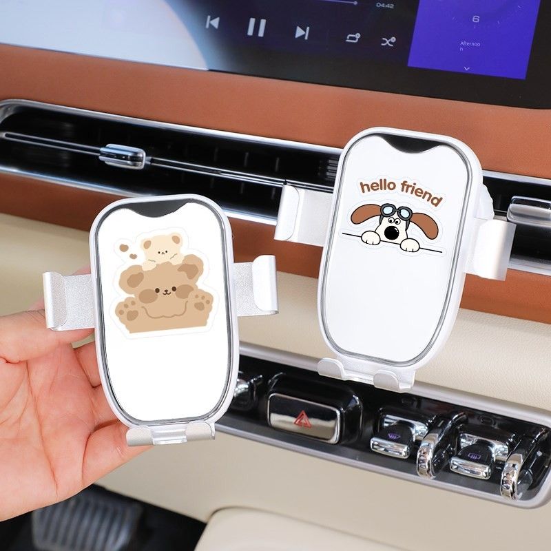 Cute Mobile Phone Car Mount for Women 2024 New Model a High-End Gravity Car Navigation Holder Fixed Car Mount