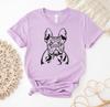 French Bulldog T-shirt, Dog Mom Shirt, Dog Lover Gift, Pet Lover Top, Cute Bulldog Tee, Frenchie Shirt, Women's Top, Frenchie Dog Gift