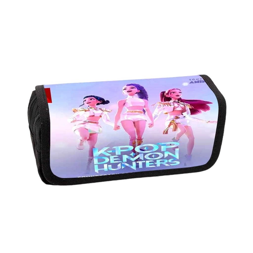Pencil Case Pencil Case For Primary And Secondary School Students Water-Resistant Printed Cartoon Large Capacity Lid Pencil Case