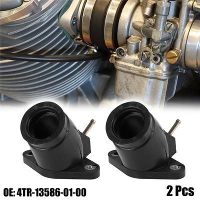 2x Carburetor Carb Intake Manifold Boots For Yamaha V-Star 650 XVS650 1998-2016