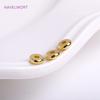 Trendy Round Spacer Beads For Jewelry Making Supplies,Brass Flat Loose Beads DIY Bracelet Necklace Making Accessories Wholesale