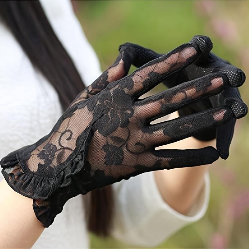 Meier P 46304 summer lace short gloves laceshort gloves чёрный