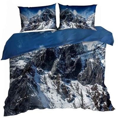 3D Cotton Satin Bedding 140X200Cm Alps Mountains