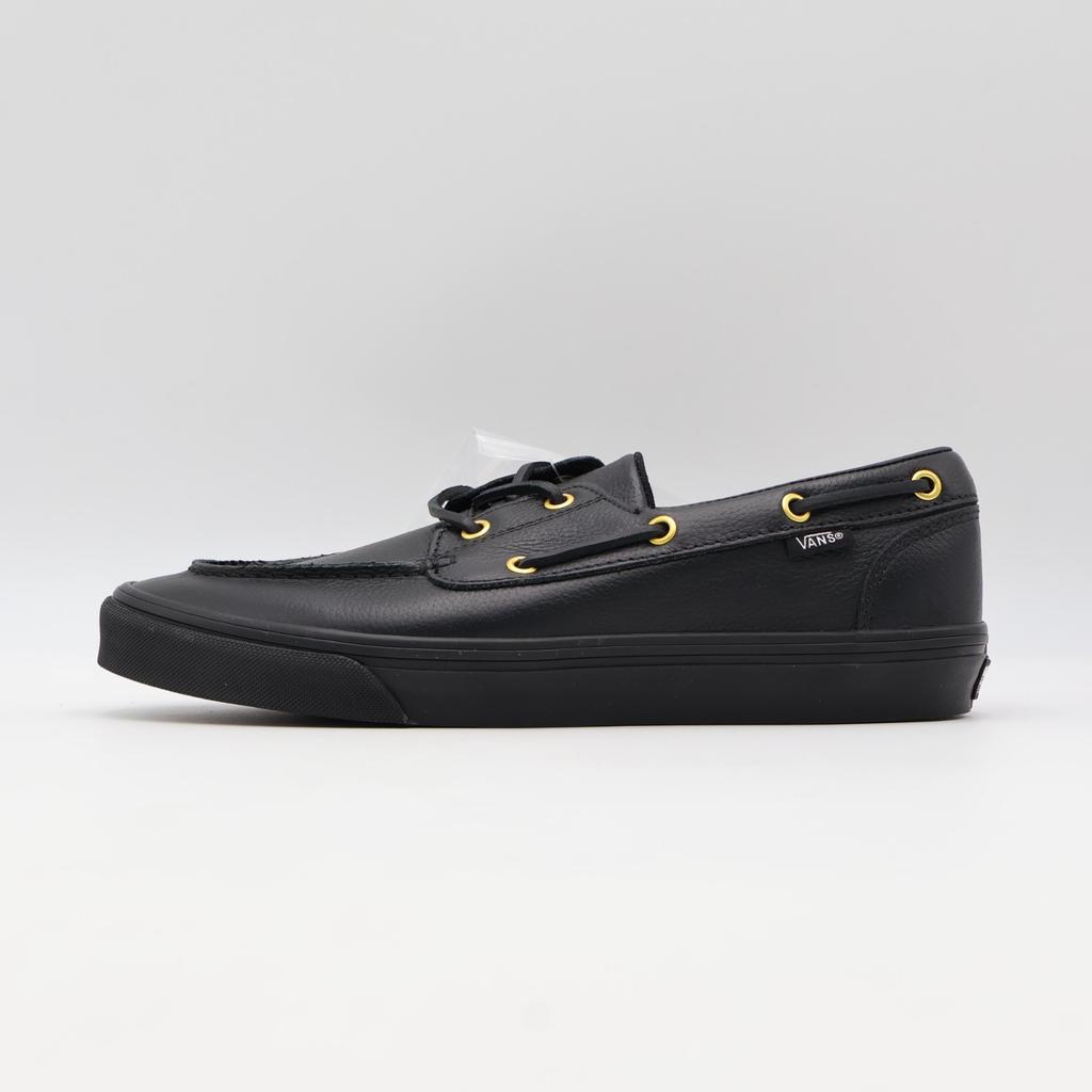 VN000Z11CJK Vans 2 Eyelet Boat Shoe Leather Black (Men's)