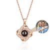 Custom Photo Necklace Projection Necklace with Picture I Love You 100 Languages Personalized Necklace Jewelry Gifts for Women