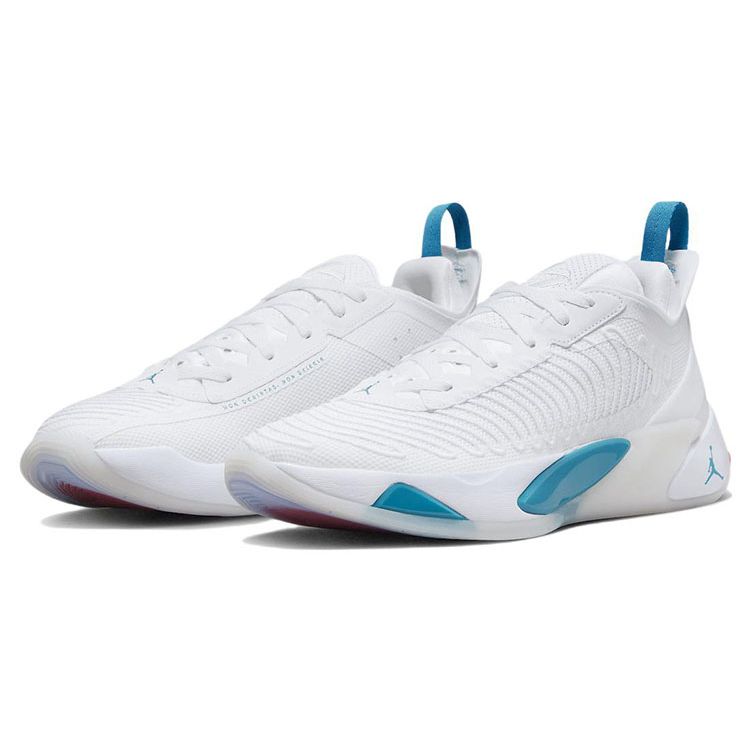 Air Jordan Luka 1 Legend of 7 Men Sneakers White Metallic-Silver Neo-Turquoise DN1772-104