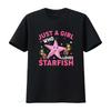Starfish Lover Just A Girl Who Loves T Shirt Vintage Washed Slightly Casual Graphic Stretched Homme Fashion