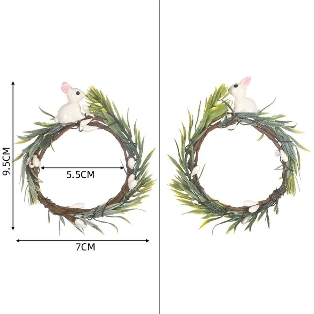 Simulation Easter Napkin Ring Plastic Foam Bunny Shape Festive Napkin Buckle Reusable Cute Tissue Holder Party Accessory