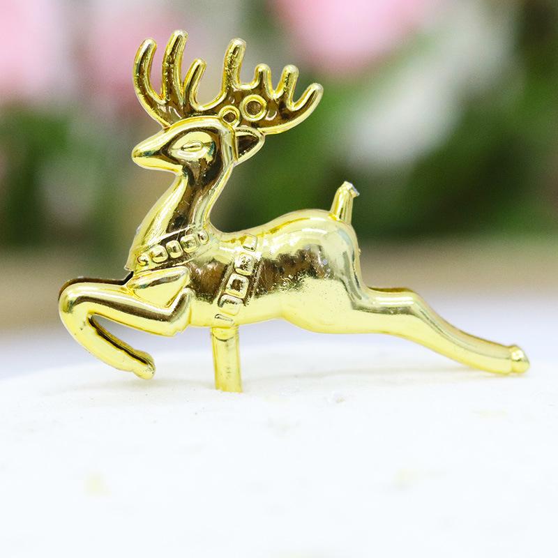 Christmas Elk Doll: Cute Deer Baby Figurine Cake Topper Decoration