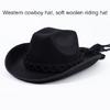 Ethnic Style Cowgirl Hat Rolled Brims Hat Cowboy Hats for Stage Performances