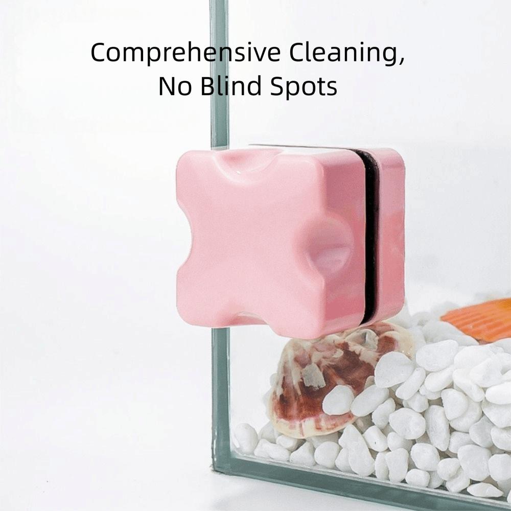Mini Magnetic Aquarium Cleaner Efficient No Scratch Aquarium Cleaning Brush Double-Sided Glass Scrubber Glass Cleaning