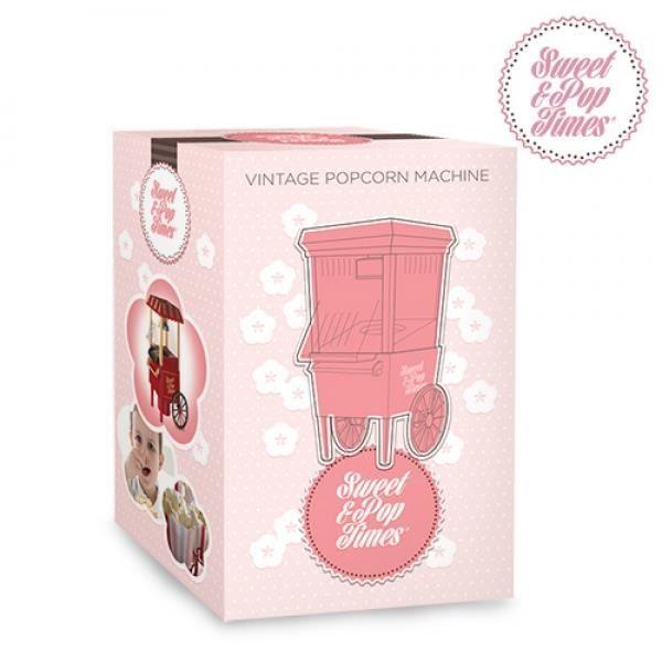 Machine à Pop Corn - Sweet & Pop - Look rétro - Rouge - Petit électroménager