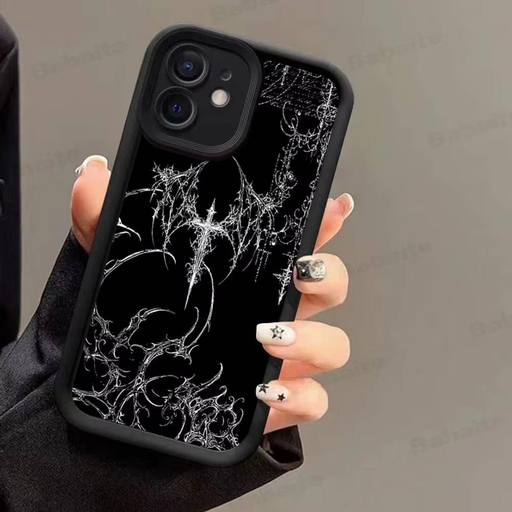 Gotisches Cyber-Sigil-Kreuz Handyhülle Für iPhone 17 Air 16 e 15 14 13 12 11 Pro Max Plus Mini SE 2020 2022 Silikon Hülle