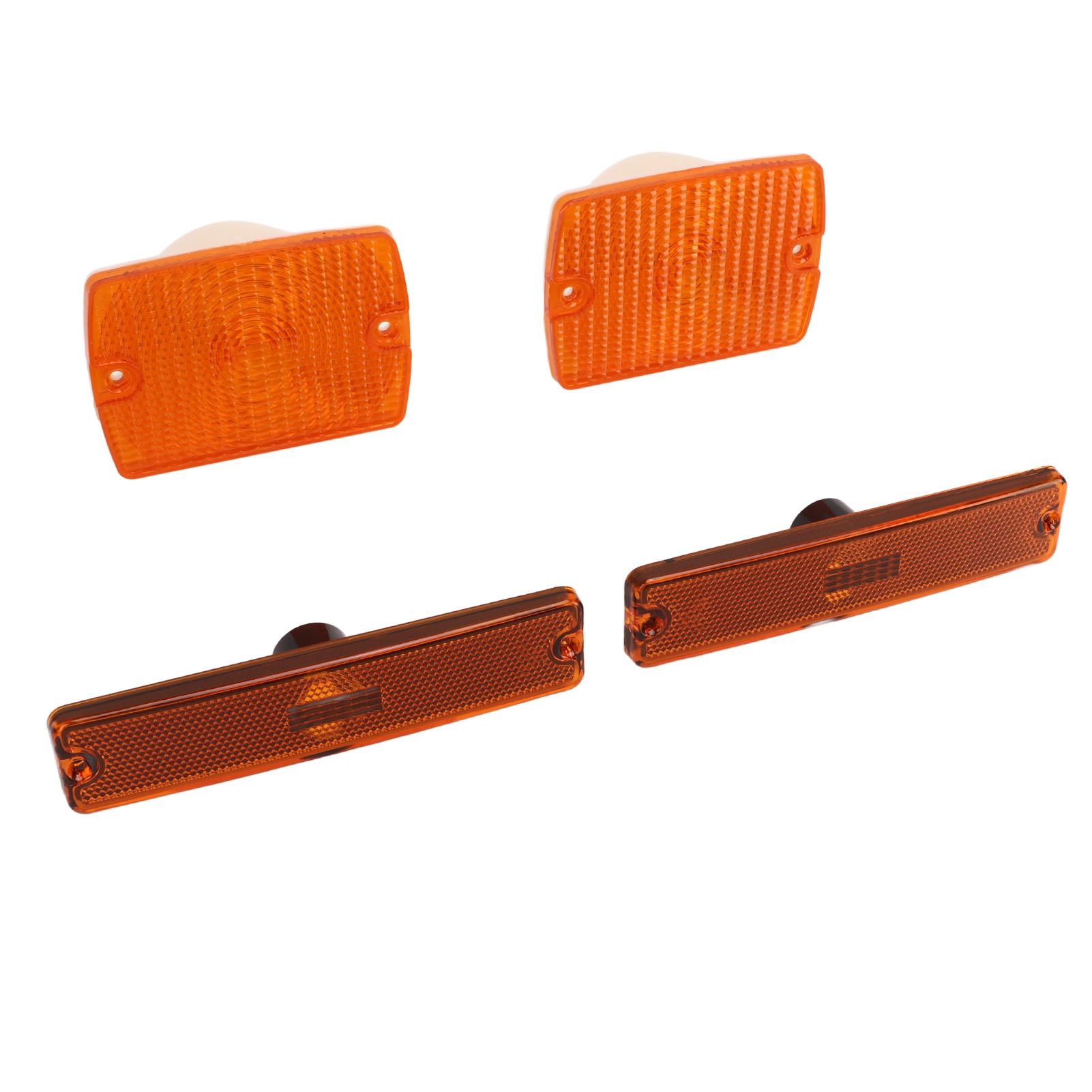 4PC Side Marker Light and Turn Signal Light Housings 56001378 Replacement for   YJ