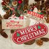 2PCS Creative Iron Christmas Brand Hung DIY Christmas Welcome Card Window Decorations Merry Christmas Metal Decor Sign Plaque