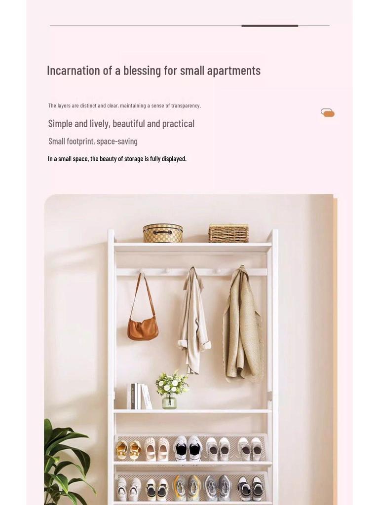 Compact Shoe & Clothes Rack for Dorm or Rental Spaces - Multi-Layer Narrow Design