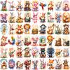 63pcs Temporary Tattoo Cartoon Characters Temporary Tattoo Stickers Musical Animals Waterproof Long-lasting Body Stickers For