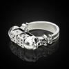 Zhenrong Rotating Skull Two-Tone Punk Ring
