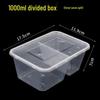 Disposable 2-Compartment Takeout Food Containers