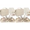 1/2 Travel Jewelry Bag Luggage Organizer Bag Detachable Loose Leaf Jewelry Storage Book with 6 Transparent Zipper Velvet Pouches