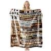 Soft Fleece Blanket With Customizable Gift Text Print Sofa Nap Or Air Conditioning Use
