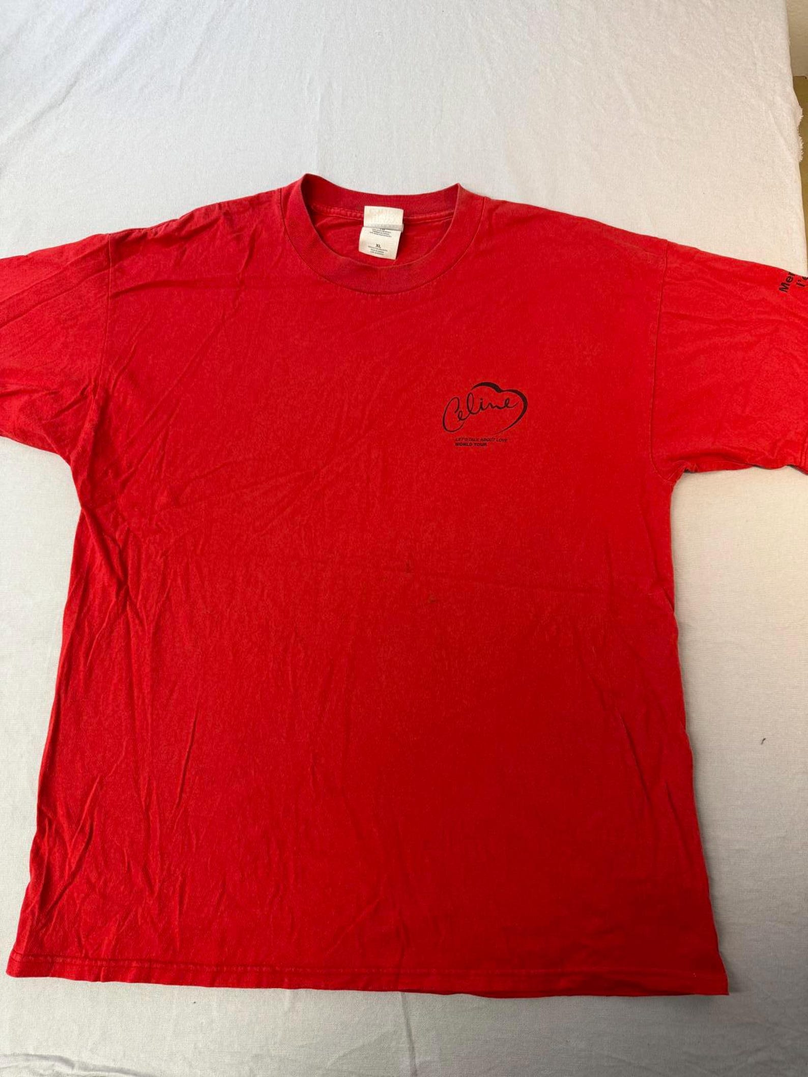 Vintage Celine Dion T shirt Lets Talk About Love World Tour XL