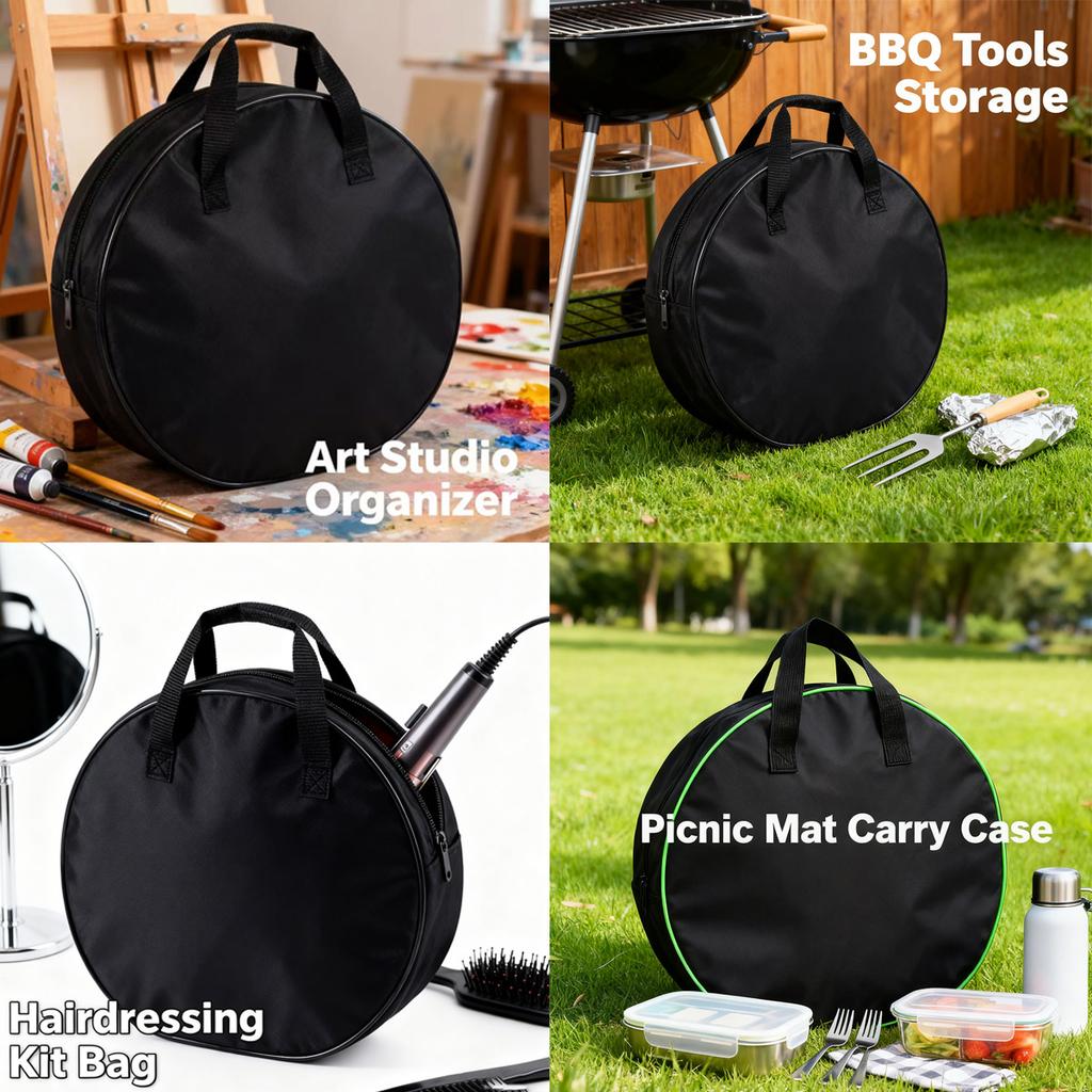 Multifunktionale Werkzeugtasche Oxford-Gewebe Runde Werkzeugtasche - Tragbare Hardware-Organizer-Tasche