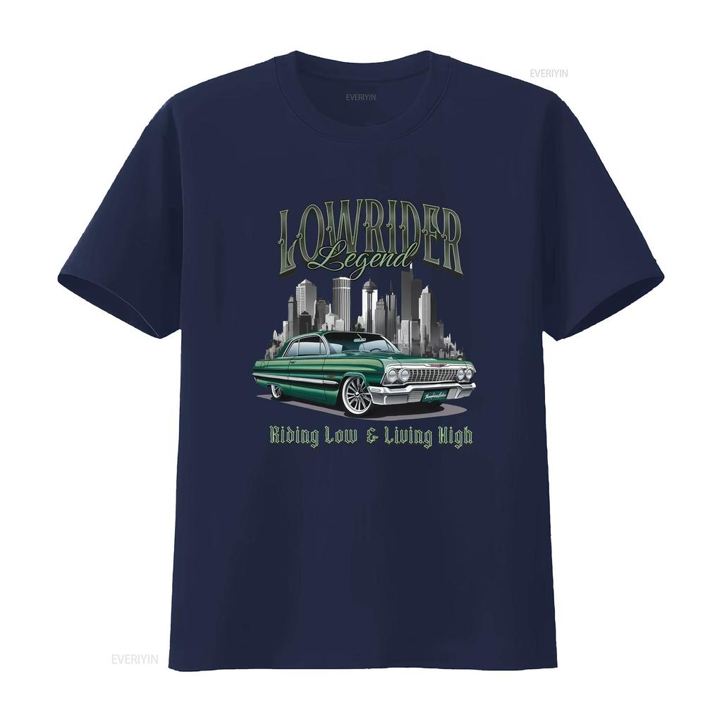 Lowrider Legend Green T Shirt Vintage Washed Casual Top For Everyday Wear Unisex Designer Clothes Breathable Slightly Stylish