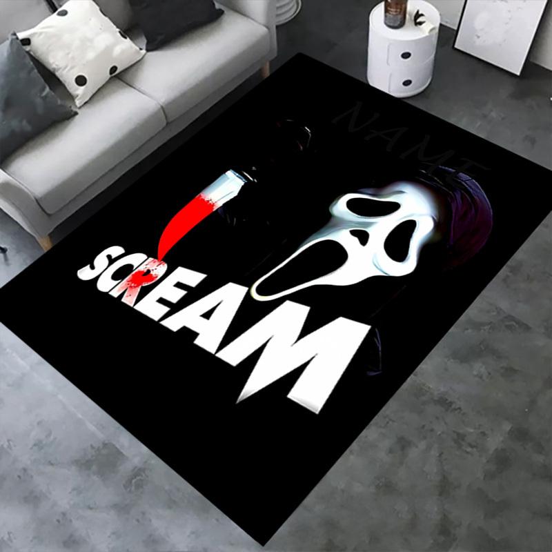 Scream, Ghostface, Knife Office Carpet Soft Polyester Entrance Carpet Washable Non slip Machine Wash