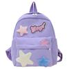 Cute Geometric Pattern Nylon Kids Backpack For Preschool Boys And Girls