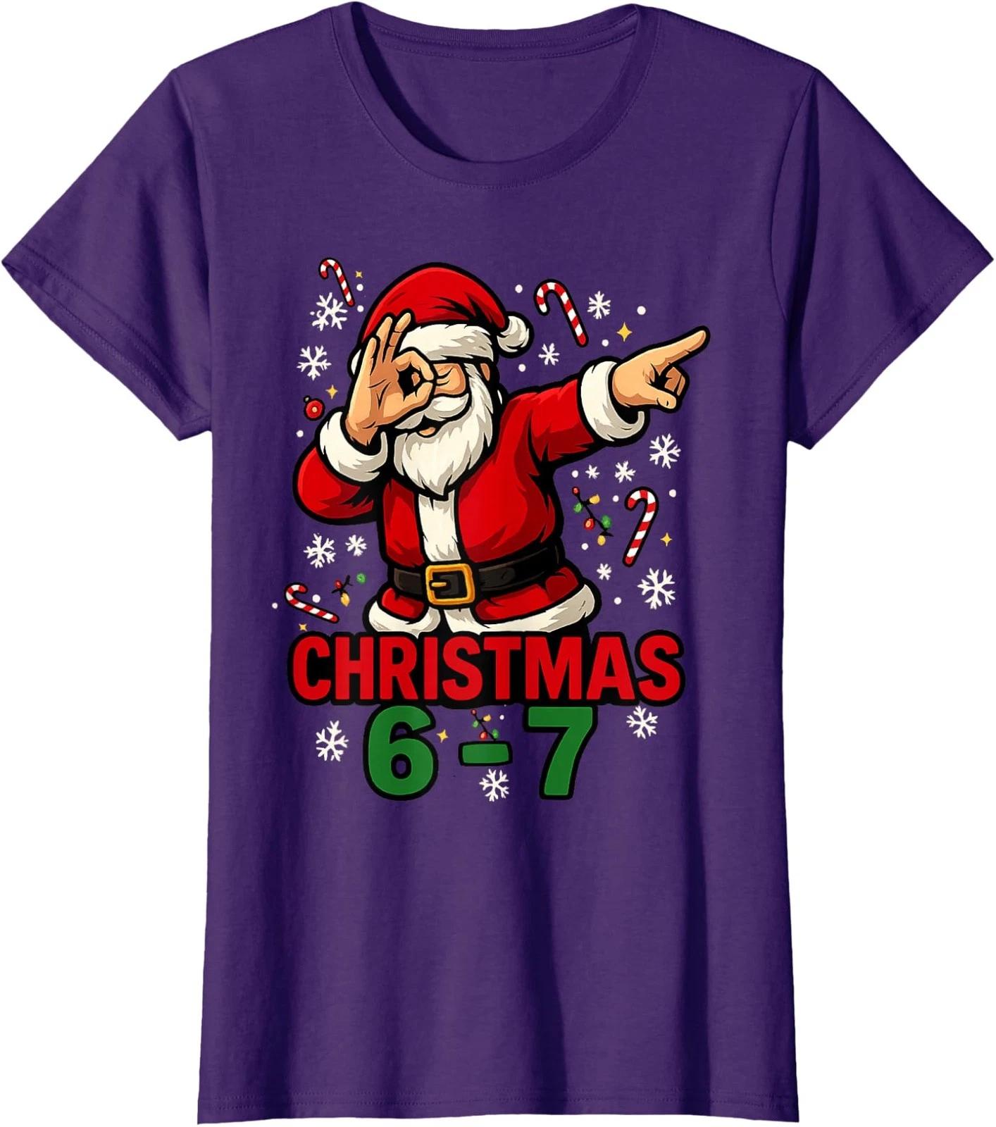 

Six Seven Snowman Funny 67 Winter Meme Kids Ladies Crewneck T-Shirt M