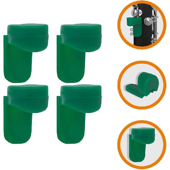 4pcs Thumb Rest Cushion, Soft Silicone Clarinet Oboe Thumb Rest Cushion Protector for Clarinets Oboes, Green