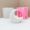 Moon Silicone Candle Holder Molds for Epoxy Resin Tealight Holder Silicone Tealight Stand Molds for Home Decoration