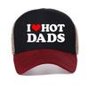 Gorra de Béisbol I Love Hot Dads verano malla Transpirable Gorra Trucker Casual Deportes caza Gorras de papá Ajustable Snapback hats Garros