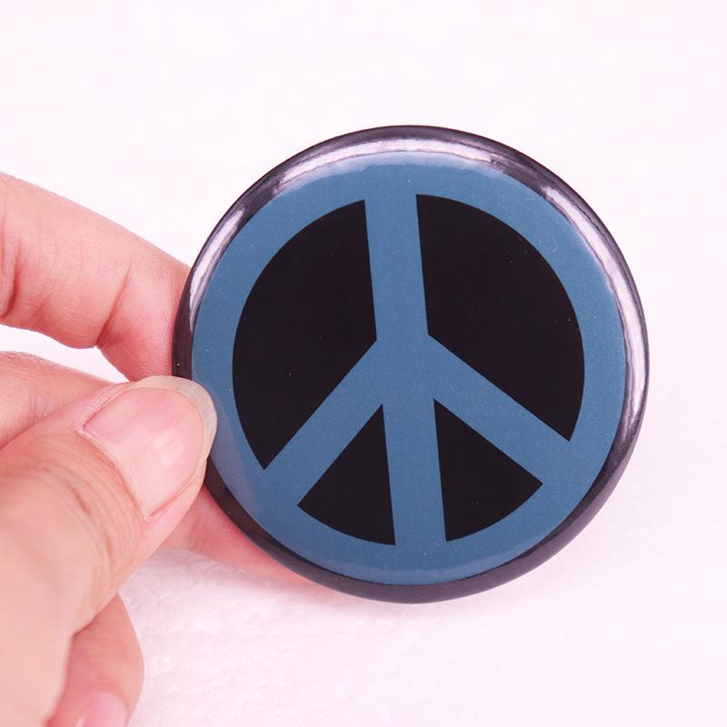Peace Symbol Tinplate Badge Pin