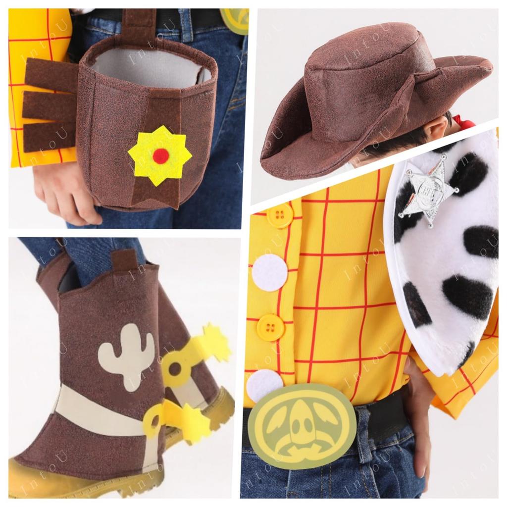 Toy Story Unisex Cosplay Costume [IntoU] Woody-style Children's (100)