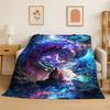 Rainbow Chakra Yoga Mandala Meditation Flannel Blanket Soft Throw Blanket for Bedroom Living Room Bed Travel Camping Picnic Nap