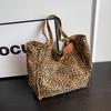 Leopard Casual Totes For Women Large Capacity Fashi Shoulder Bags Soft Cloth Big Leisure Or Travel Bags Korea Lazy breeze Bags