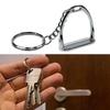Equestrian Charm Keychain Stirrup Key Pendant with Snaffle Bit Designs Alloy Texture Key Rings Suitable for Horse Lovers