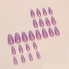 Fake Nails Wear Nail Fake Nails Solid Color Purple Red Fluorescence Detachable Nail Patch Nail Patch 24 Pieces