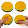 Pop Burger Stress Ball 3D Squishy Hamburger Fidget Toys Silicone Decompression Silicone Squeeze Fidget Ball Fidget Sensory Toy