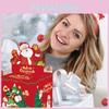 Red Santa Christmas Party Decoration Box With Paper Material For Festive Gift Storage