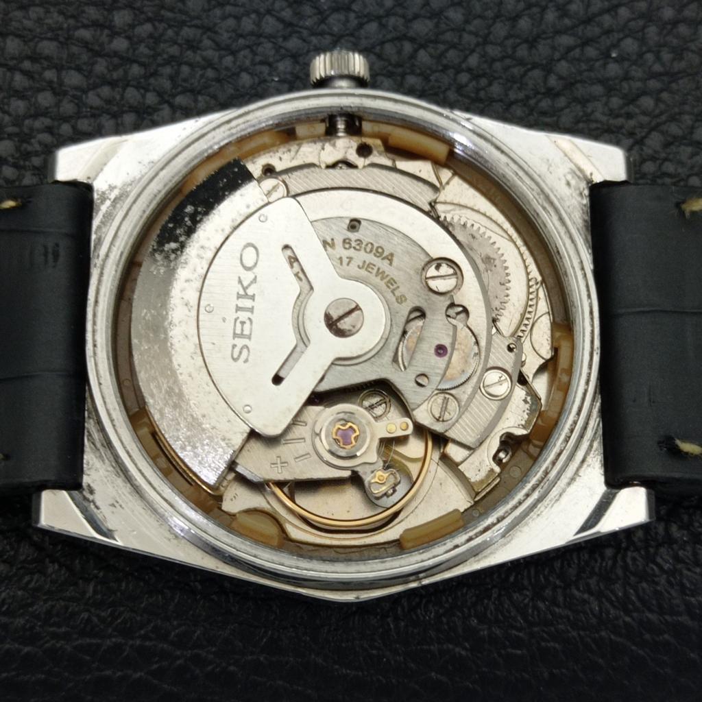 SEIKO 5 AUTOMATIC VINTAGE JAPAN 6309A MENS GREEN COLOR DIAL WATCH a701394-5 R206a-a701394