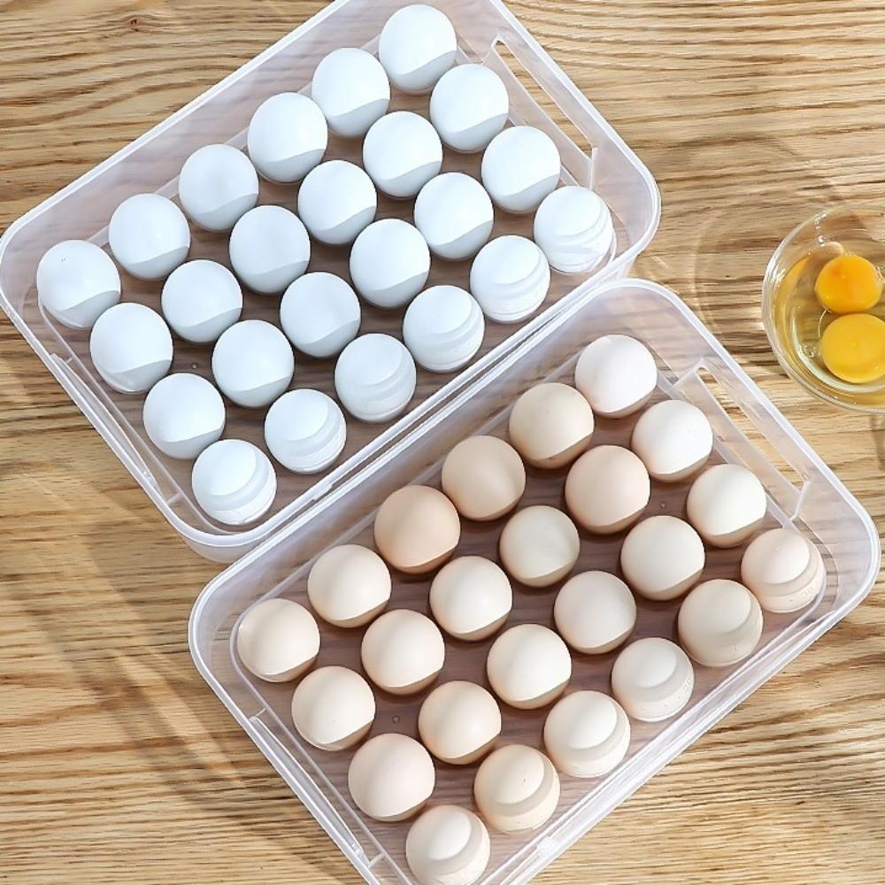 Container Lid Plastic Egg Holder Space Saver Refrigerator Egg Storage Container  Home