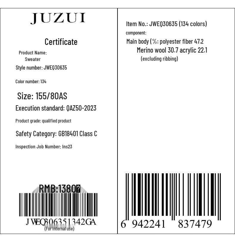 JUZUI Women's Animal Jacquard Knit Jacket