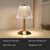 Bedroom Crystal Retro Table Lamp3 Color Touch Dimming Night Light USB Rechargeable Cordless Atmosphere Bedside Desktop Night Lig